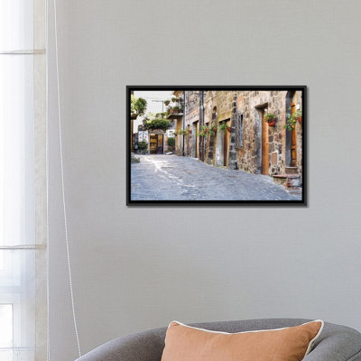 Reproduction de photo sur toile, «Village Street Contignon, Sienne, Toscane, Italie»
