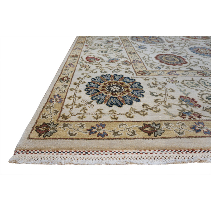 Suzani One-of-a-Kind Hand Knotted Area Rug, Rectangle 8' x 10'