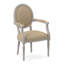 Chaise avec accoudoirs en tissu Dauphin-71069672-71069644