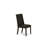7-Piece modern dining table set with a beautiful Linen White (Off-White) rectangular table top and 6 Black parson chairs with Nail heads and High Stylish Chair Back, Wire Brushed Black Finish-367088096-367088125-367088124