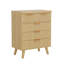 Commode 5 tiroirs cannelée en bois