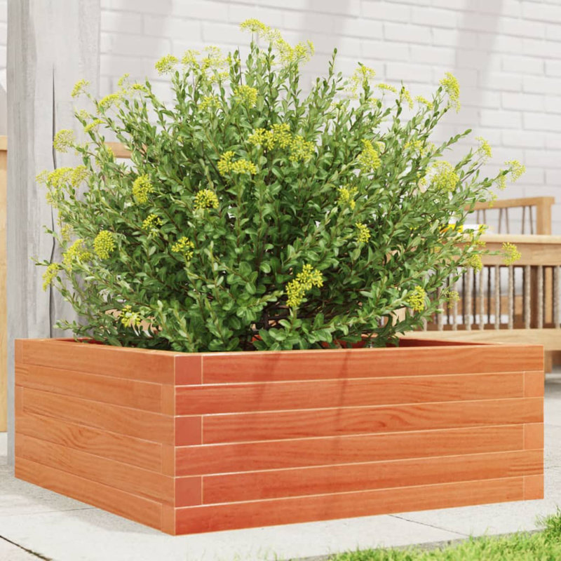Amiela Planter Box, 23cm H x 60cm W x 60cm D, Wax Brown