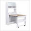 Buffet compact de 33,5 x 15,7 x 69 pouces avec huche et table de salle à manger pliable, armoire multifonctionnelle avec tablette de rangement et crochets latéraux pour petits espaces