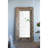 39X3.5X75" Full Length Rectangle Floor Mirror With Distressed Wood Frame