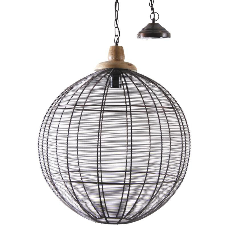 Fawkes 1 - Light Antique Copper Sphere Pendant