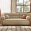 Canapé-lit en suède beige Causeuse-129743132