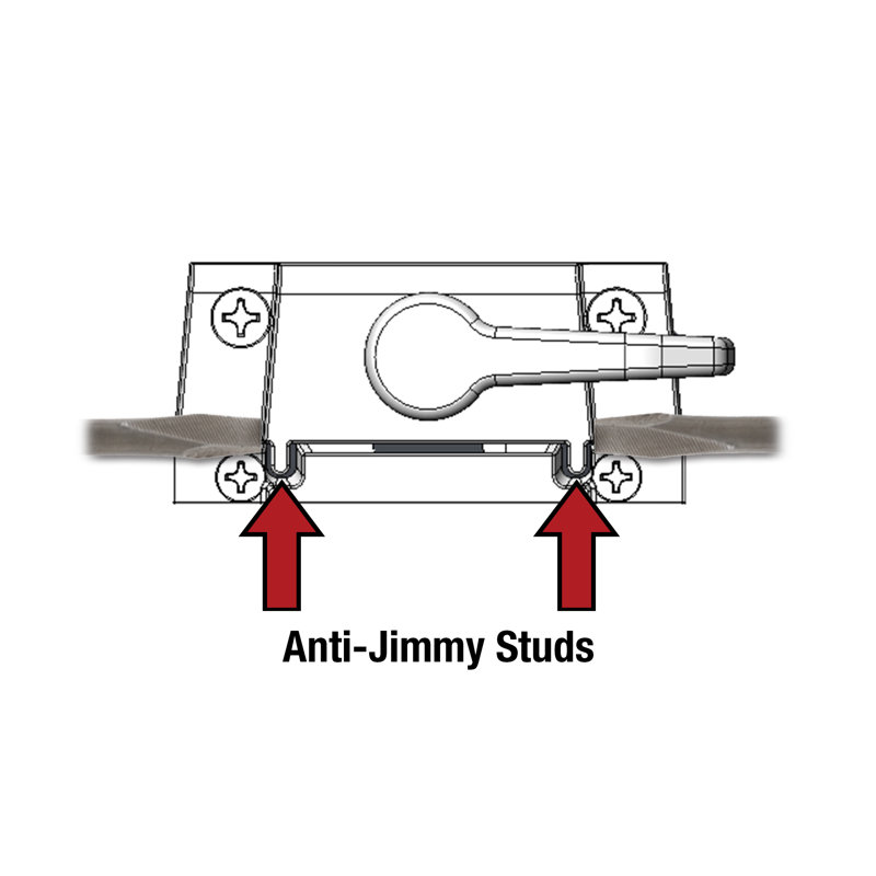 Prime-Line Diecast Cam Action Window Sash Lock with Alignment Lugs, White (1 Set)