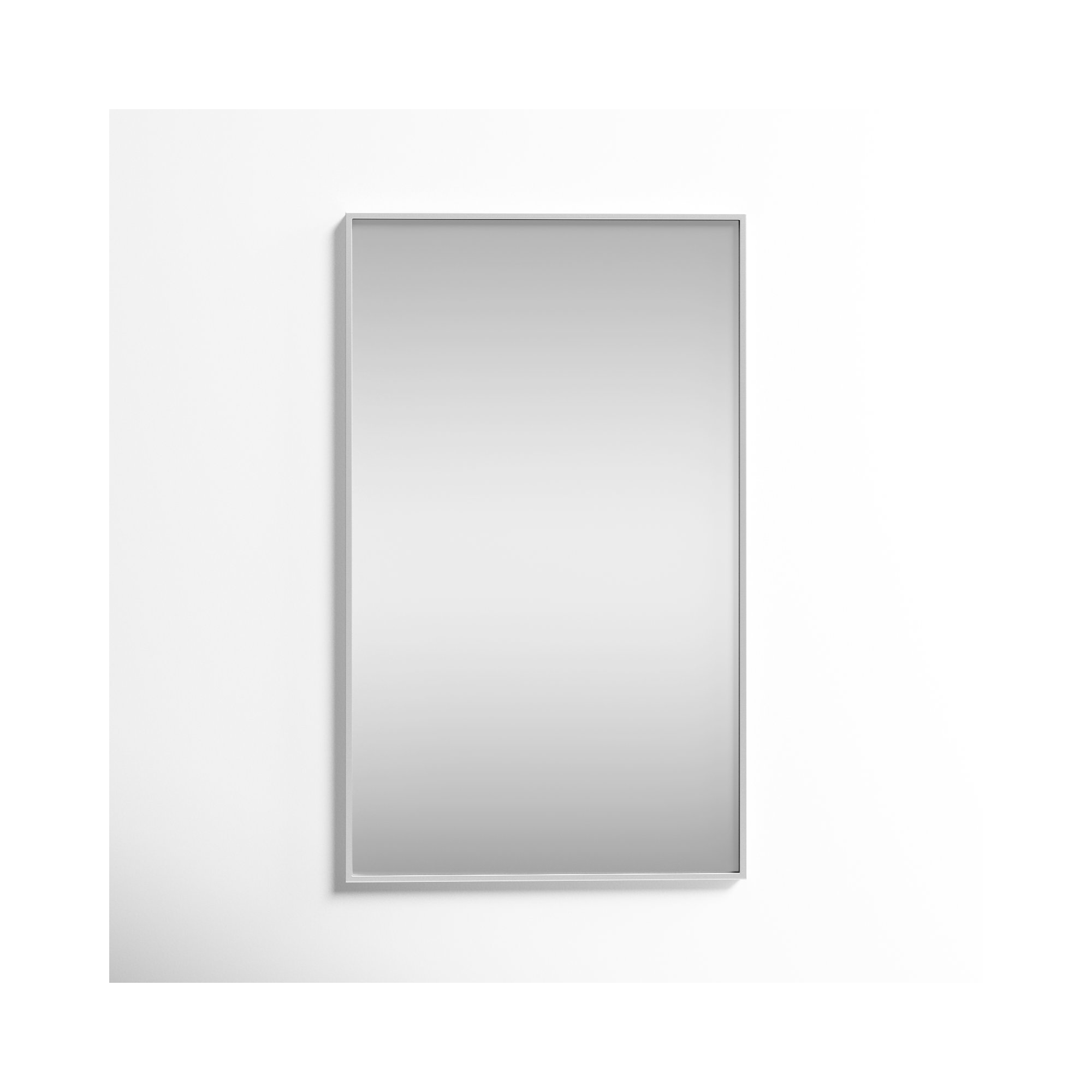 Sabine Metal Rectangle Wall Mirror, 60" x 36", Silver