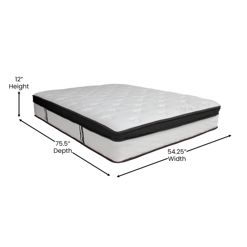 Marcum Medium Tight Top Innerspring and Memory Foam Hybrid Mattress, Full