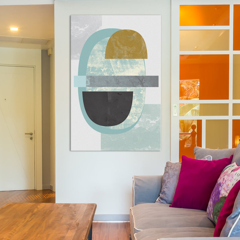 «Geometric II», impression, Toile, H 26 po x l 18 po x P 1,5 po