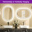 Bathroom Oval Framed Classic Bevel Edge Dimmable Anti-Fog With 3 Color Adjustment LED Lighted Mirror Front&Backlit Vanity Mirror-827298793-806224728