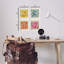 Diverses fleurs sur le marché aux fleurs, ensemble de 4 plaques murales, design par Yvette St. Amant