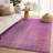 Premium Machine Washable Dream Shag ADS552 Striped Rug-634539608-634539610