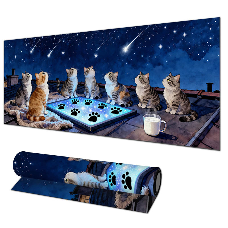 Tapis de souris XL pour tapis de jeu avec grand clavier et tapis de bureau Diatomite