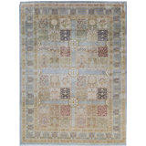 Wool Oriental Area Rug in Light Blue/Beige/Olive