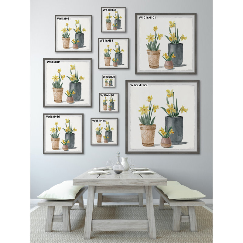 Live Life In Yellows - Single Picture Frame Painting, 81cm H x 81cm W