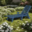 Chaises longues bleues durables pour patio, conception ajustable en aluminium pour une détente au bord de la piscine