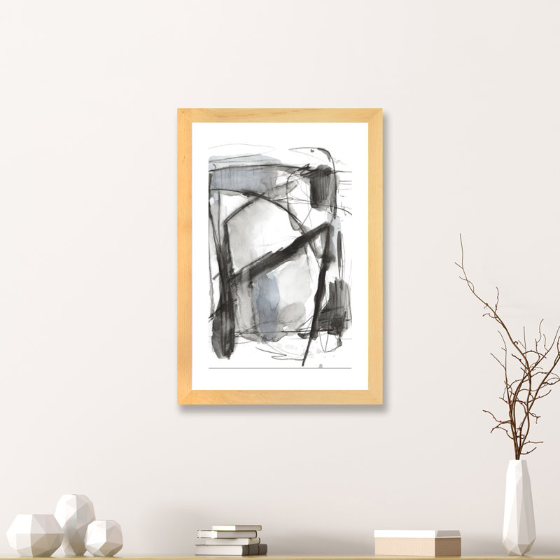 « busyy ii » par éthan harper-reproduction d’art, H 24 po x l 16 po x P 1 po, Papier encadré de bois naturel