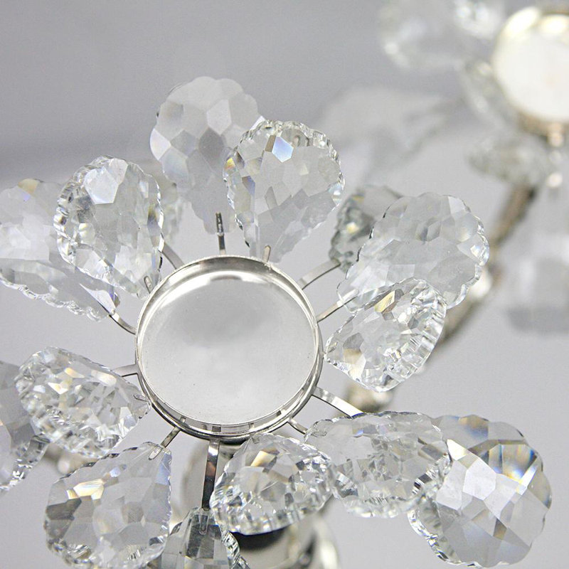 Crystal Tabletop Candelabra, Silver, Small