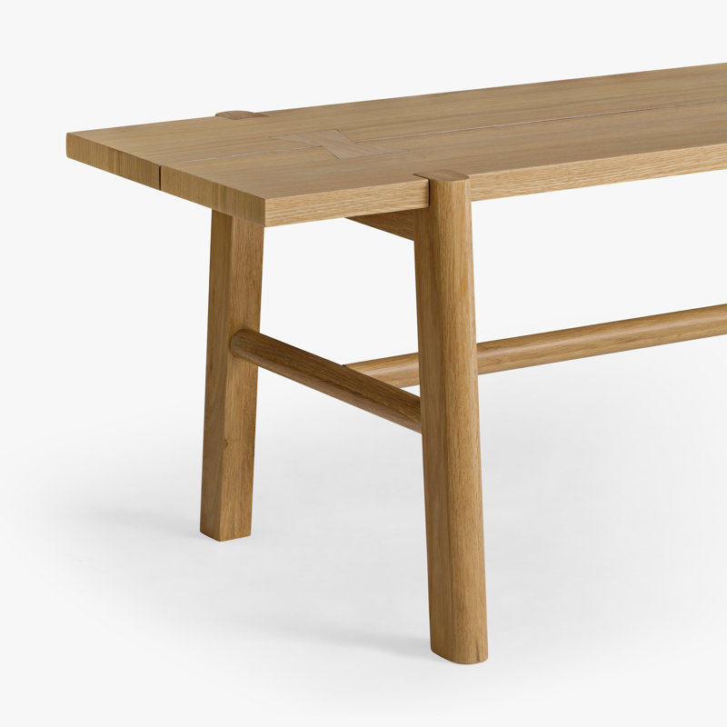 Michall 2-Seater Stright Legs Solid Oak Wood Dining Bench