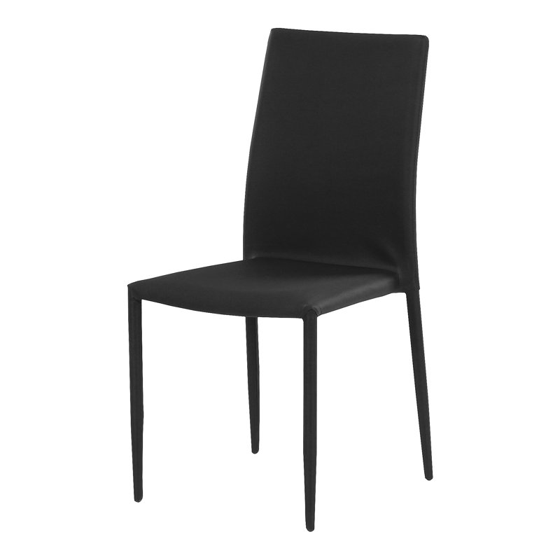 Armless Stacking Chair, Black