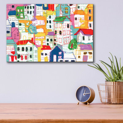 " Vibrant Village " by Linda Woods