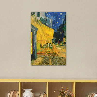 «Café Terrace, Place du Forum, Arles, 1888» par Vincent van Gogh, reproduction d'art sur toile