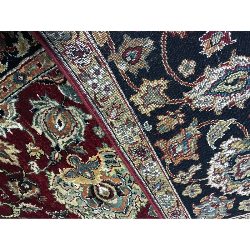 Sona Wool Oriental Area Rug in Red/Black