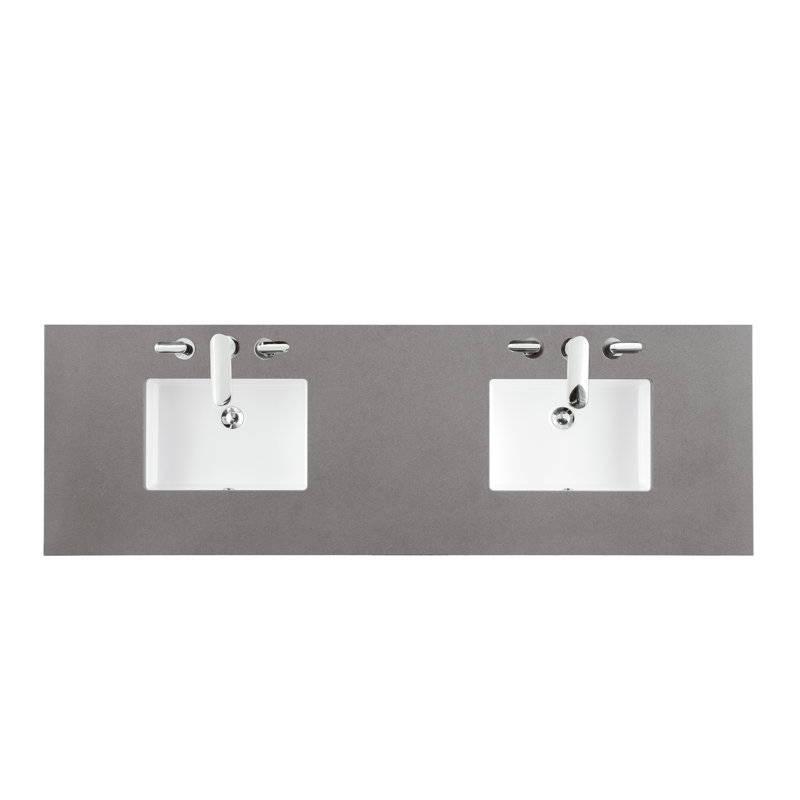 Portland 72'' W Double Vanity, Victorian Silver, 8" Widespread