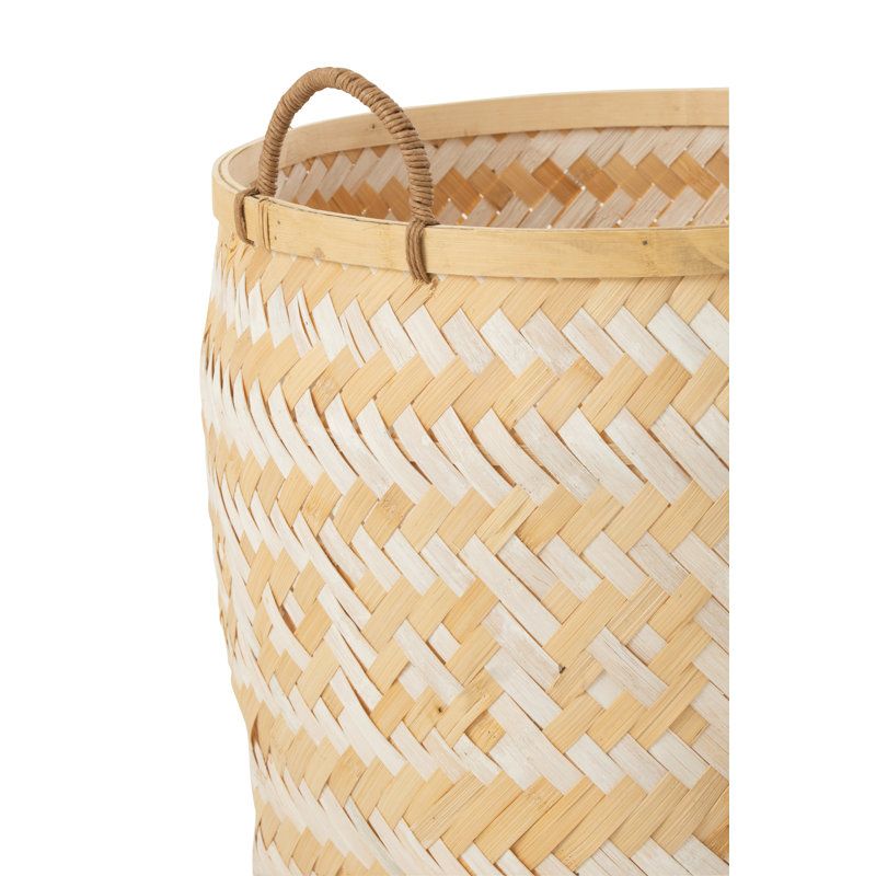 Bay Isle Home Abdulhadi Solid Wood Box, 37cm H x 40cm W x 40cm D, Natural/White