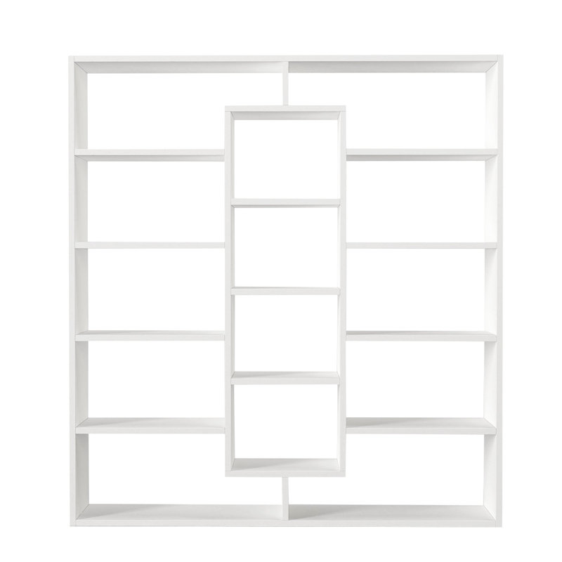 135.7cm H x 125cm W Library Bookcase, White