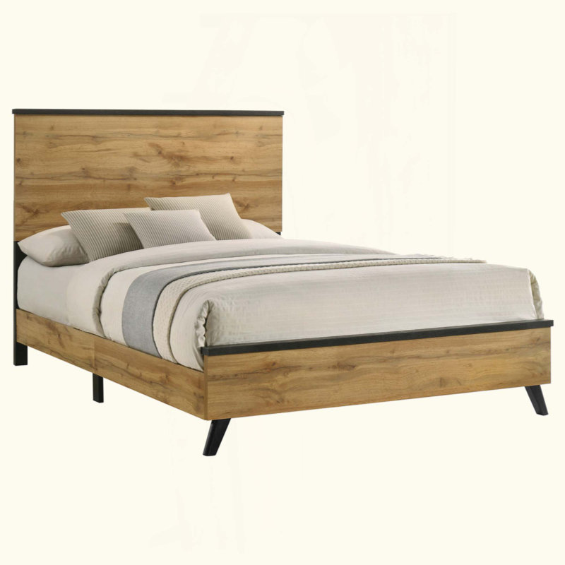 Natural Pine Panel Bed