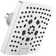 Essential™ Shower Series 7" Linear Square H2OKinetic® Multi-Function Wall Mount Showerhead