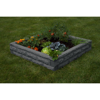 Garden Wizard 4 ft x 4 ft Plastic Raised Garden -  Good Ideas, GW-RBG-DAR