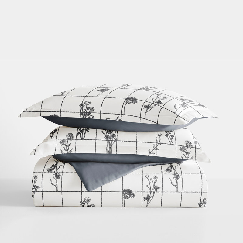 Ensemble de housse de couette en microfibre à motif de literie ultra douce dans un champ de fleurs