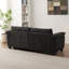 Grand canapé luxueux avec causeuse en chenille noir Living Living Furniture