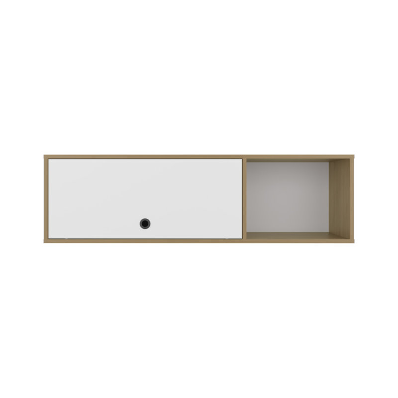 Armoire murale Tuckerman, blanc / macadamia