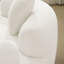 Canapé incurvé de 165,3 cm (65,2 pouces), tissu blanc, mousse à compression intégrale, sans installation, capacité de 159 kg (350 lb), moderne et confortable pour la vie quotidienne, velours, convivialité