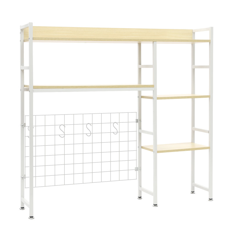 37.4'' Multipurpose Desktop Bookshelf Organizer Rack, White