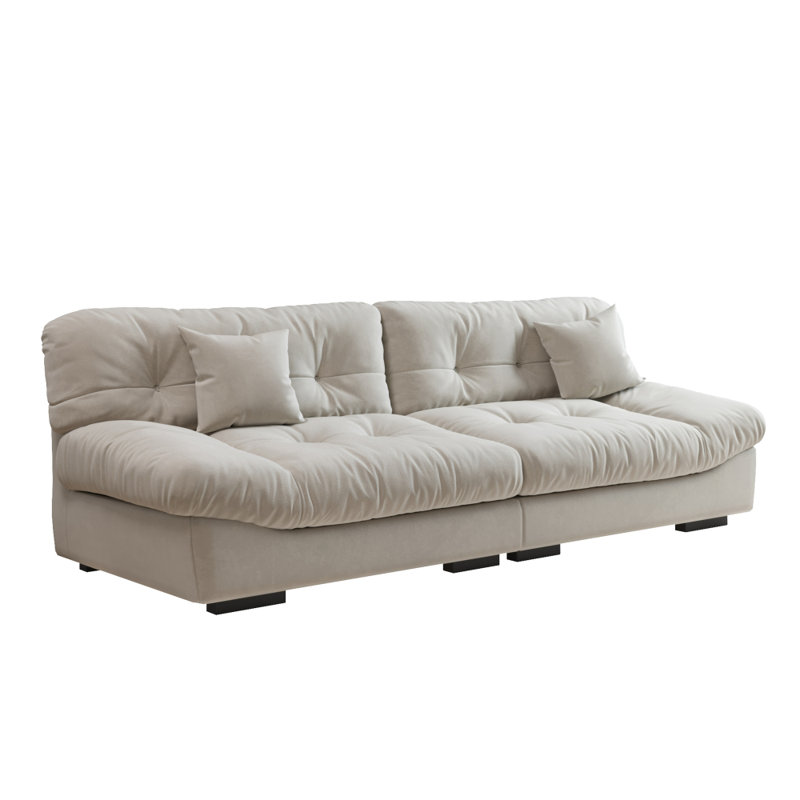 Fauteuil en suède somptueux, Beige