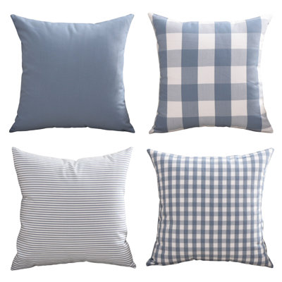 Housses de coussin en tissu écossais 18 po x 18 po