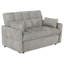 Lit-lit gris revêtu de chenille avec capitonnage et mécanisme en chenille facile à utiliser avec structure en mousse à mémoire de forme-1222251032