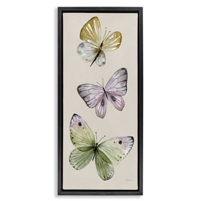 Three Timeless Butterflies Canvas Wall Art by Carol Robinson