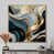 Toile avec cadre flottant or