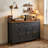 55'' Buffet Cabinet Sideboard With 2 Drawers and Cabinets, Classic Style Sideboard With Adjustable Shelves For Living Room, Kitchen, Dining Room-628978989