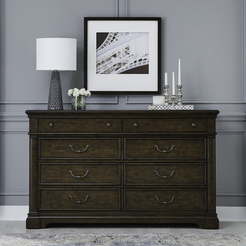 Tawona Poster Bed, Dresser & Mirror, Two Nightstand Bedroom Set, Queen