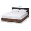 Grand lit plateforme tapissier Aadila