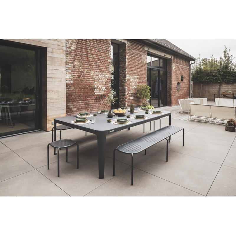 Hyphen Outdoor Ping Pong and Dining Table, Grey