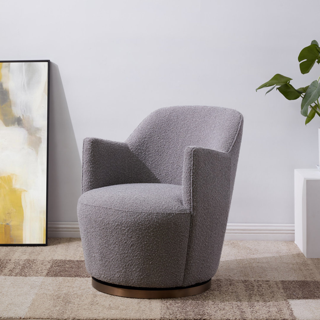 Levant Christian Boucle Swivel Accent Chair Willa Arlo™ Interiors Upholstery 