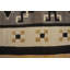 Antique Navajo Small Scatter Size Wool Gray, Ivory Beige Cream White Rug